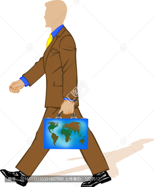 插圖商人在西裝與組合