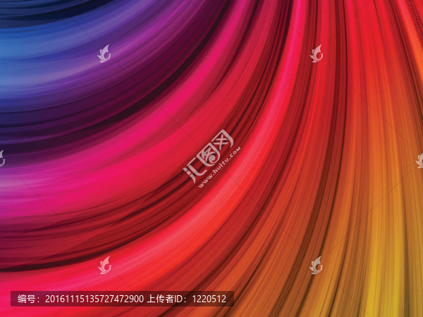 黑色背景上的彩色波浪