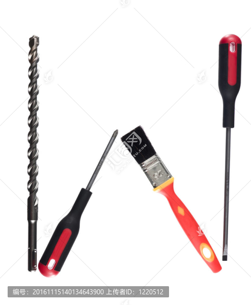 由工具制成的字母W