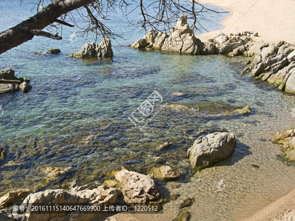 在布拉瓦海岸美麗的沙灘和藍色的水（西班牙）