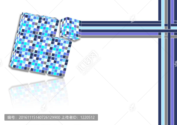 三維正方形背景