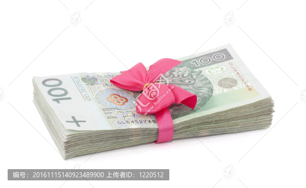 白色禮物上的波蘭錢