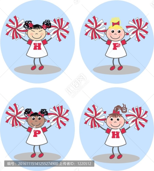 混合民族cheeleader女孩