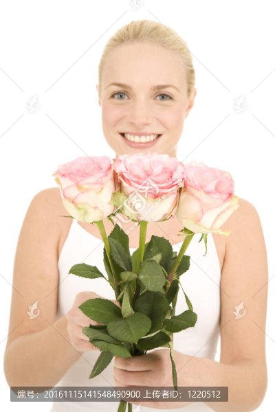 女人與玫瑰