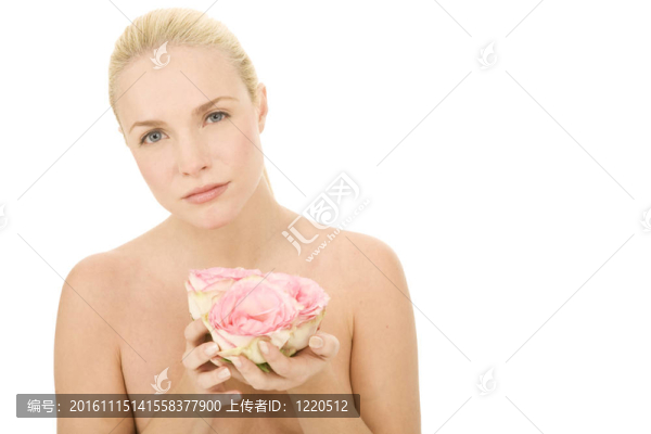 女人與玫瑰