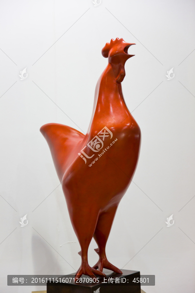 紅色大公雞雕塑
