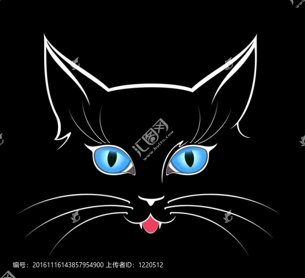 貓的眼睛在黑暗中的形象