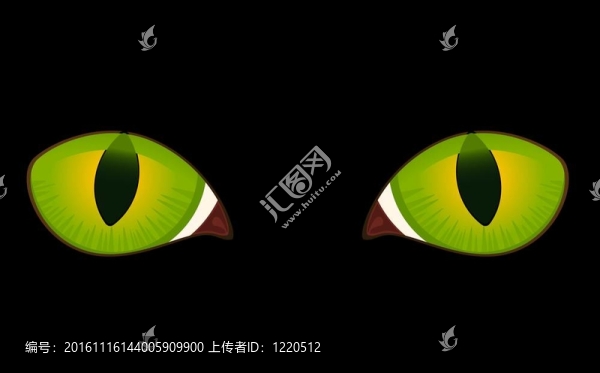 貓的眼睛在黑暗中的形象