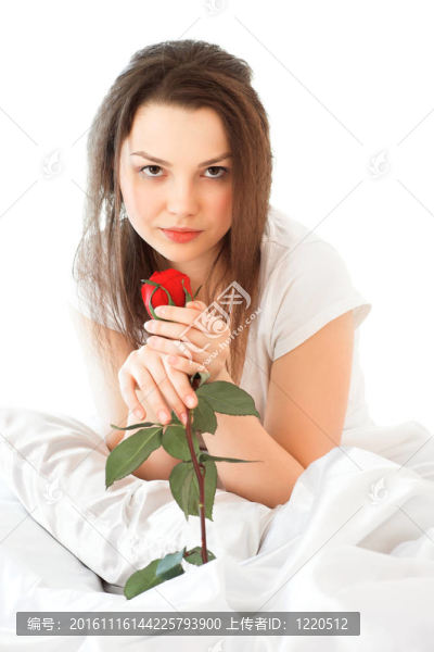 床上的女孩