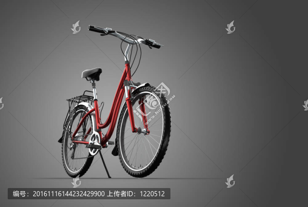 灰色背景下的三維山地車
