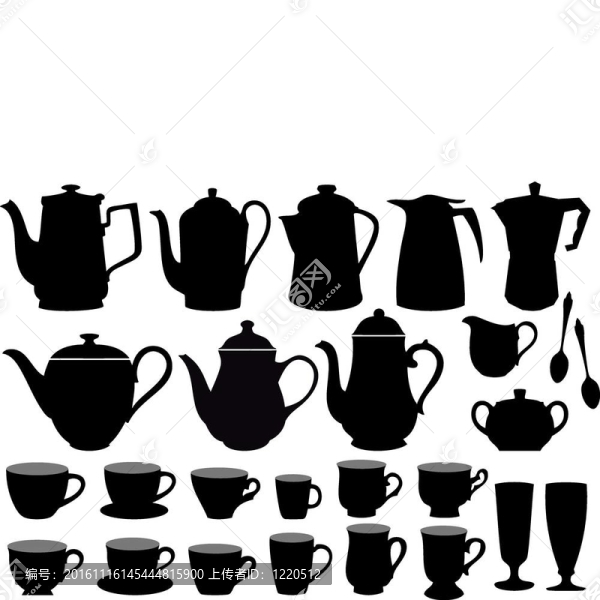 咖啡杯和壺