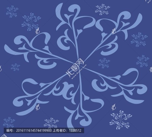 藍(lán)色的雪花變成藍(lán)色的背景
