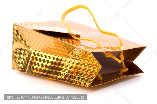 白色背景上隔離的禮品袋