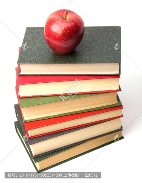 白色背景蘋果隔離書庫