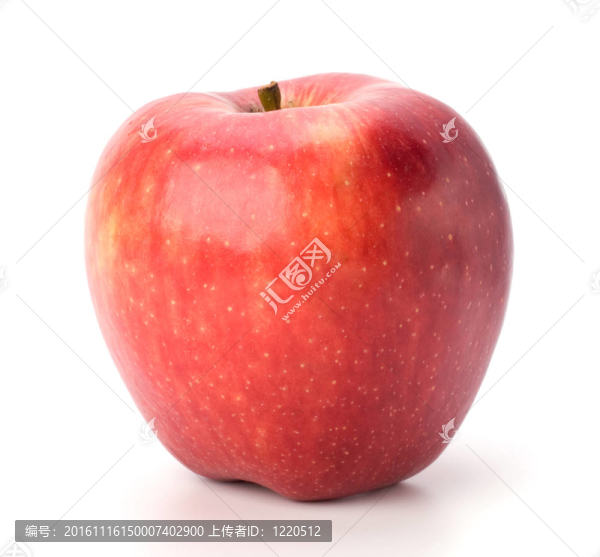 白色背景上分離的紅蘋果