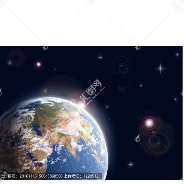 空間與恒星的插圖
