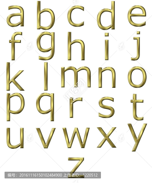 3D金色字母