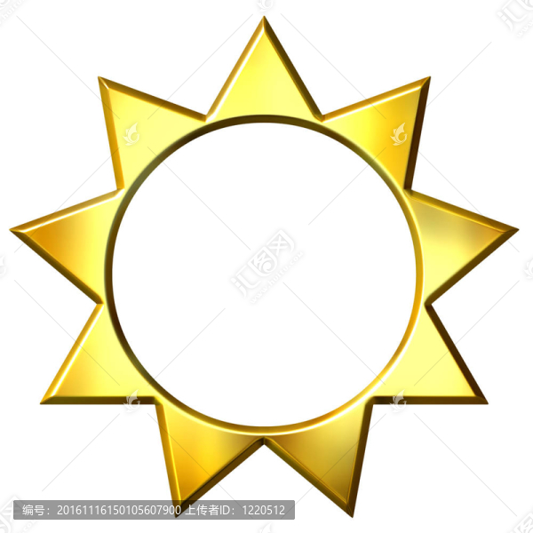 3D,Golden,Sun