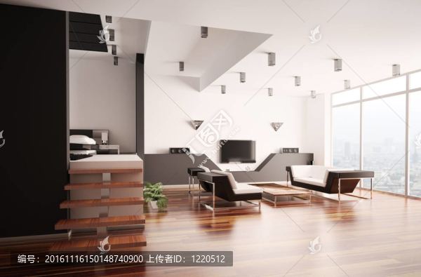 現(xiàn)代公寓室內(nèi)3D