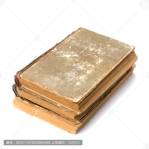 破爛的書庫孤立在白色背景