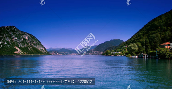 盧加諾市和湖。