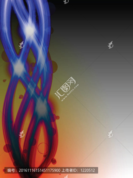 黑色背景上的彩色波浪