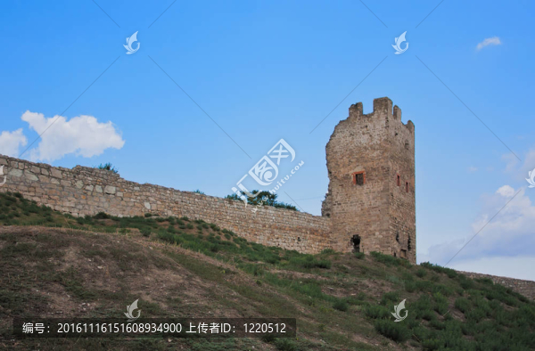 熱那亞要塞在Feodosia鎮(zhèn)；烏克蘭