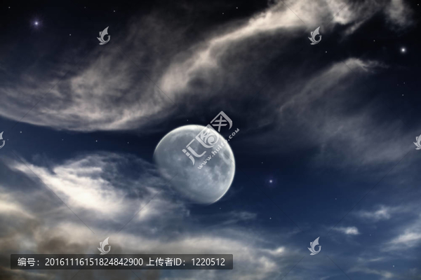 月亮和星星的夜晚