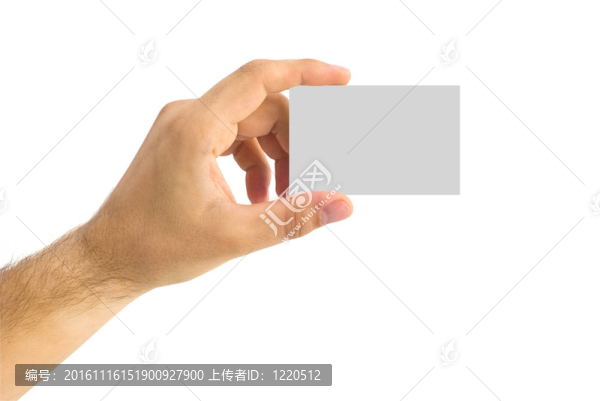 人手里的空名片