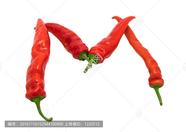 字母M組成的辣椒