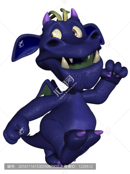 可愛的卡通怪獸