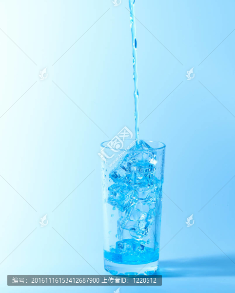 藍色飛濺玻璃