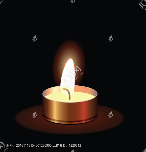 燃燒著的小蠟燭