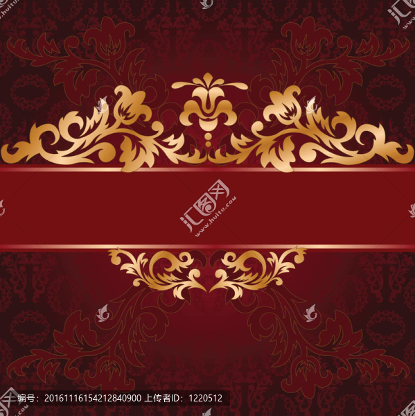 紅色背景與黃金飾品