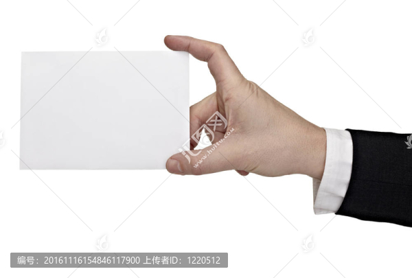 手持空白郵件說明