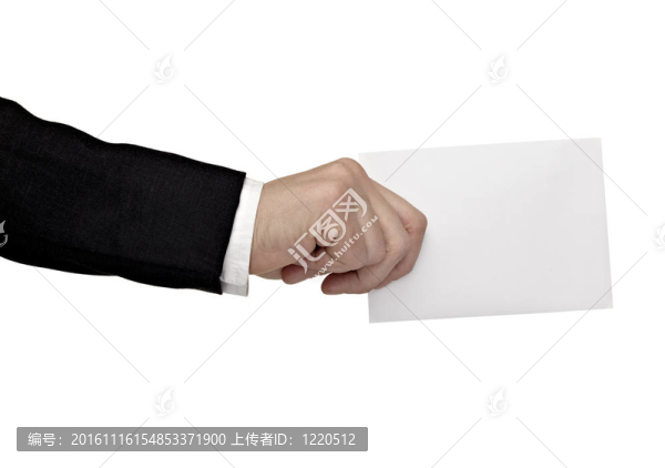 手持空白郵件說明
