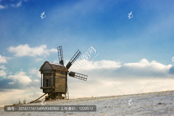 古老的木制風車