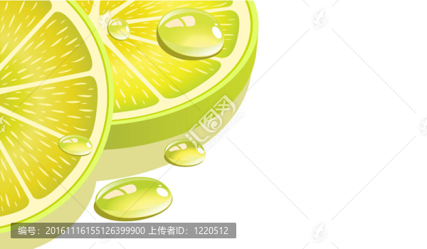 用一滴一滴的檸檬片