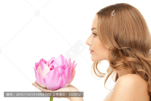 美麗的荷花女人