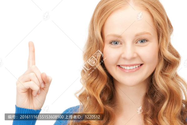 女人用她的手指