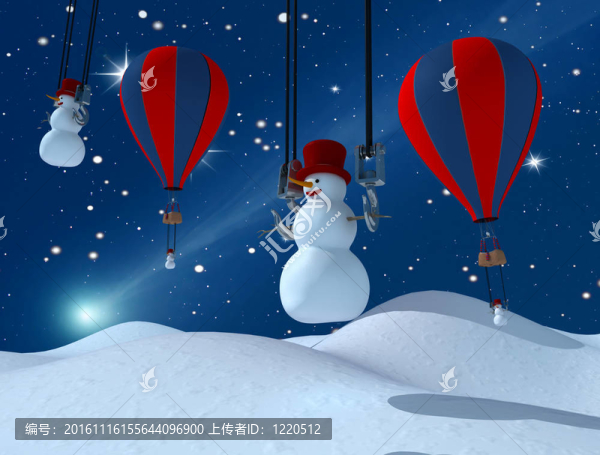 滑稽的雪人家庭