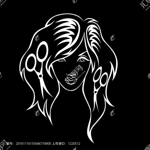 插圖的女孩