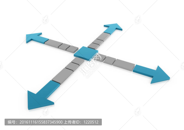 三維淺藍(lán)色灰色箭頭