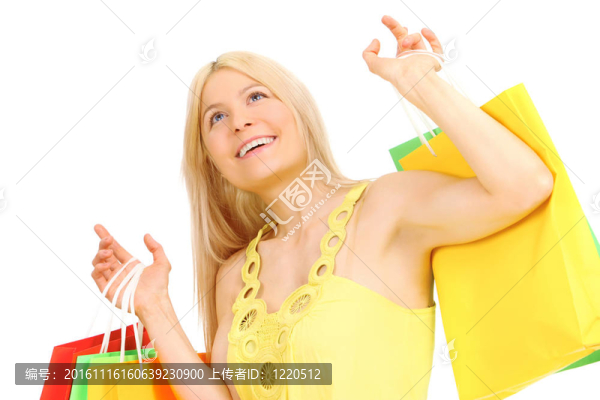 購物的金發(fā)女郎