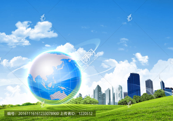綠色星球?qū)顾{天清潔自然