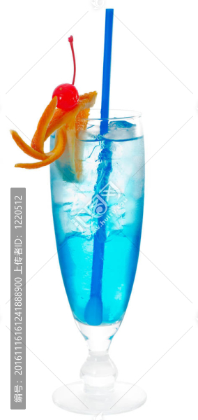 藍(lán)色長(zhǎng)飲雞尾酒