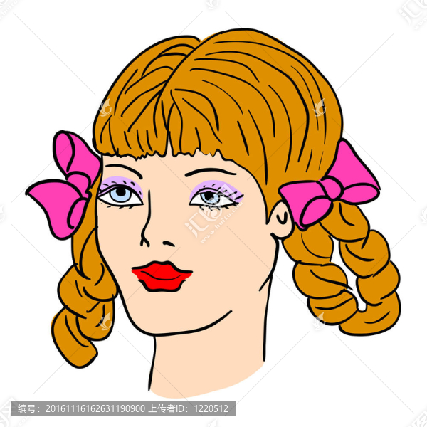 手繪時裝模特。插畫。女人的臉