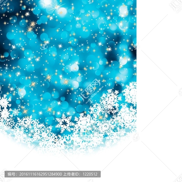 藍(lán)色抽象圣誕與雪花。EPS,8