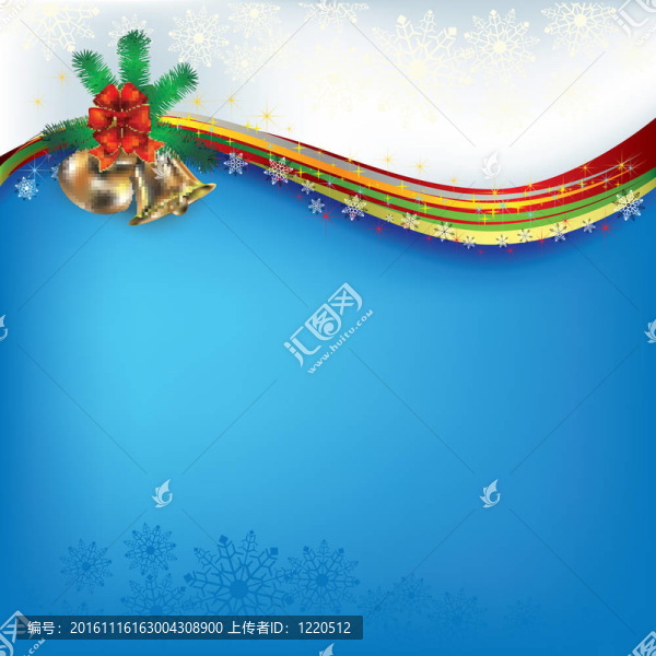 用手鈴和弓的圣誕祝福