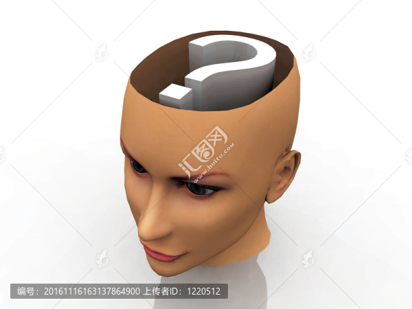 女人的頭上有一個(gè)問(wèn)號(hào)